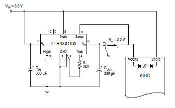 Power module pre-bias startup application schematic Power module pre-bias startup
